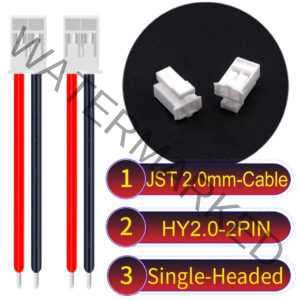 JST HY2.0mm 2-Pin Single-Headed 22AWG PVC Cable