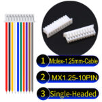 Molex MX1.25mm Picoblade 10-Pin Single-Headed 28AWG UL1571 Cable