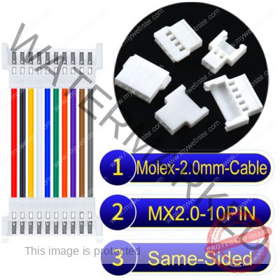 Molex MX2.0mm 10-Pin Female Same-Side-Head Cable