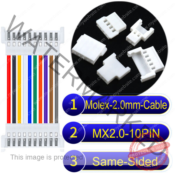 Molex MX2.0mm 10-Pin Female Same-Side-Head Cable