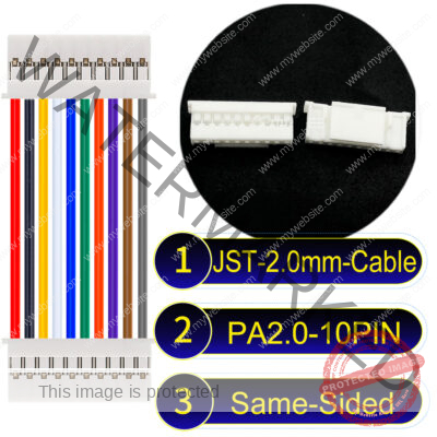 JST PA2.0 10Pin Same-Side-Head Cable