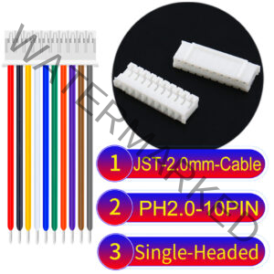 JST PH2.0 10Pin Single-Headed Cable