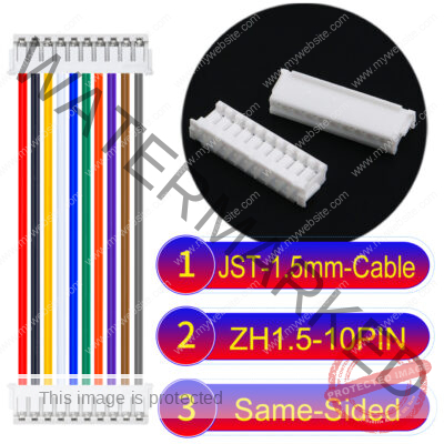 JST ZH1.5 10Pin Same-Side-Head Cable