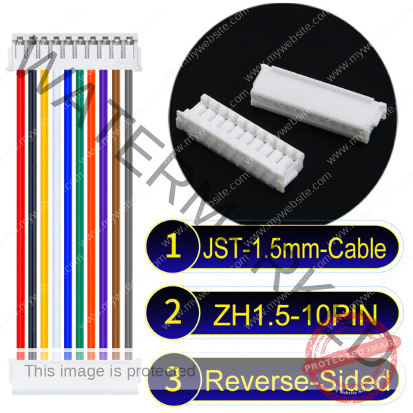 JST ZH1.5 10Pin Reverse-Side-Head Cable