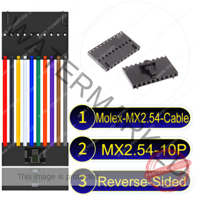 Molex 2.54mm MX2.54 10Pin Reverse-Side-Head Cable