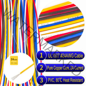 UL1007 #24AWG pure copper cable