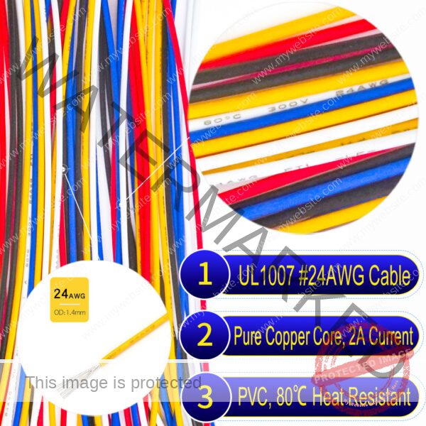 UL1007 #24AWG pure copper cable