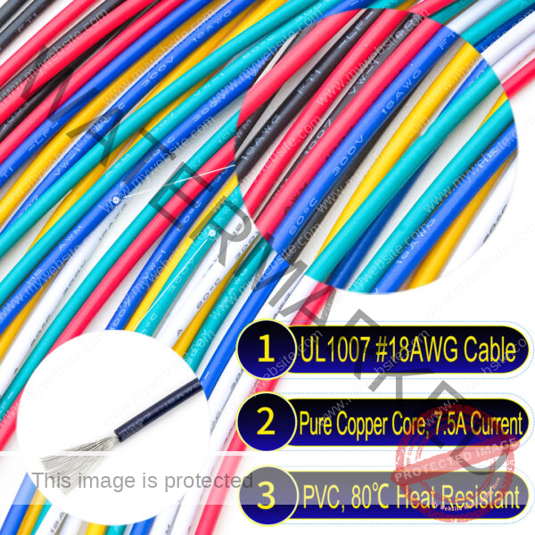 UL1007 #18AWG pure copper cable