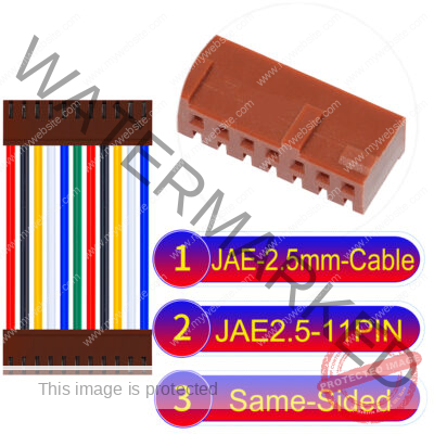 JAE 2.5mm 11-Pin Same-Side-Head 22AWG PVC Cable