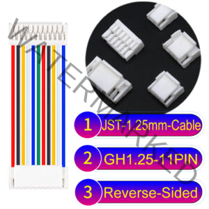 JST GH1.25mm 11-Pin Reverse-Side-Head 28AWG PVC Cable