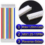 Molex MX1.25mm Picoblade 11-Pin Reverse-Side-Head 28AWG UL1571 Cable