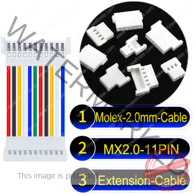 Molex MX2.0mm 11-Pin Male Female Extension Cable