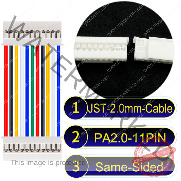 JST PA2.0 11Pin Same-Side-Head Cable