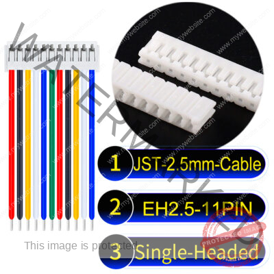 JST EH2.5 11-Pin Single-Headed 2.5mm PVC Cable