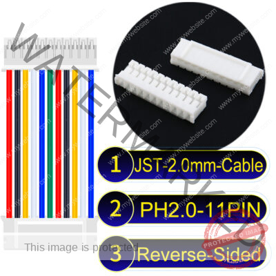 JST 2.0mm PH2.0 11Pin Reverse-Side-Head Cable