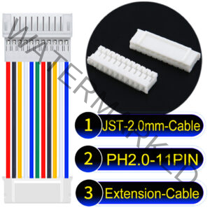 JST 2.0mm PH2.0 11Pin Male Female Extension Cable