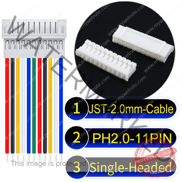 JST PH2.0 11Pin Female Single-Headed Cable