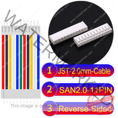 JST 2.0mm SAN2.0 11Pin Reverse-Side-Head Cable