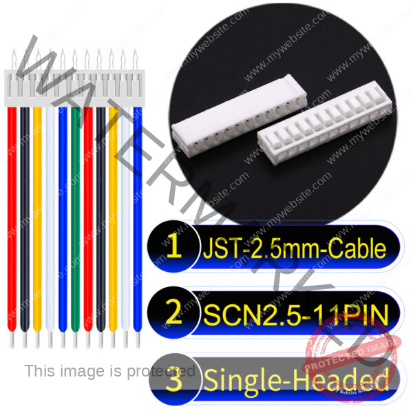 JST 2.5mm SCN2.5 11Pin Single-Headed Cable