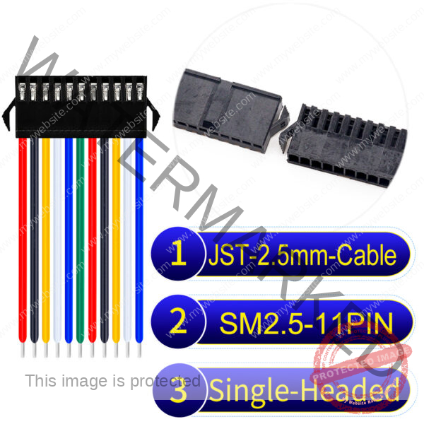 JST 2.5mm SM2.54 11Pin Single-Headed Cable