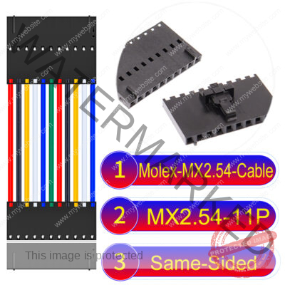 Molex 2.54mm MX2.54 11Pin Same-Side-Head Cable