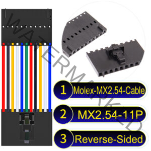 Molex 2.54mm MX2.54 11Pin Reverse-Side-Head Cable