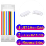 JST HY2.0mm 11-Pin Reverse-Side-Head 22AWG PVC Cable