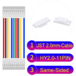 JST HY2.0mm 11-Pin Same-Side-Head 22AWG PVC Cable