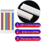 JST EH2.5 12-Pin Reverse-Side-Head 2.5mm PVC Cable