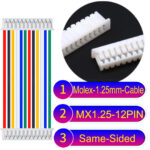 Molex MX1.25mm Picoblade 12-Pin Same-Side-Head 28AWG UL1571 Cable