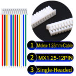 Molex MX1.25mm Picoblade 12-Pin Single-Headed 28AWG UL1571 Cable