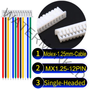 Molex MX1.25mm Picoblade 12-Pin Single-Headed 28AWG UL1571 Cable