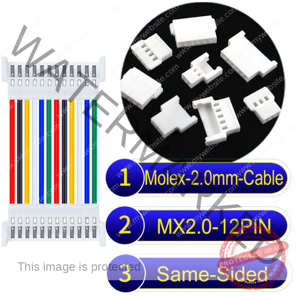 Molex MX2.0mm 12-Pin Female Same-Side-Head Cable