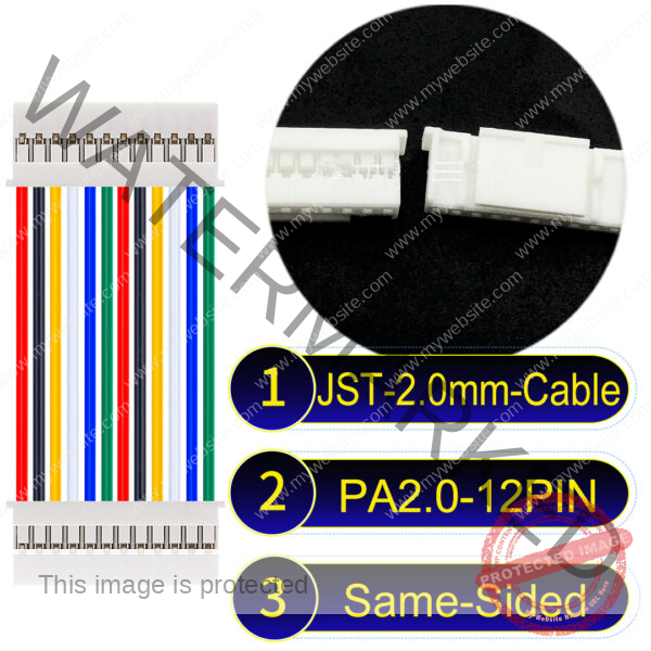 JST PA2.0 12Pin Same-Side-Head Cable