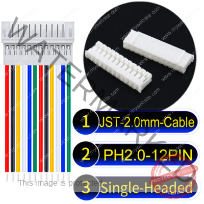 JST PH2.0 12Pin Female Single-Headed Cable