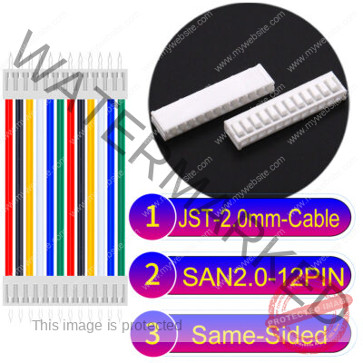 JST 2.0mm SAN2.0 12Pin Single-Headed Cable