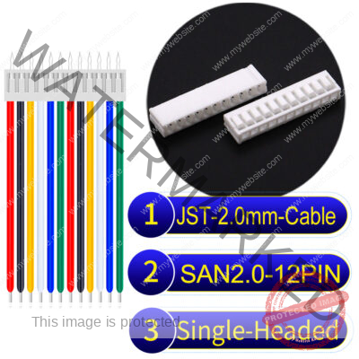 JST 2.0mm SAN2.0 12Pin Same-Side-Head Cable