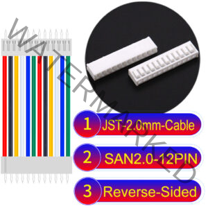 JST 2.0mm SAN2.0 12Pin Reverse-Side-Head Cable