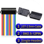 JST 2.5mm SM2.54 12Pin Single-Headed Cable