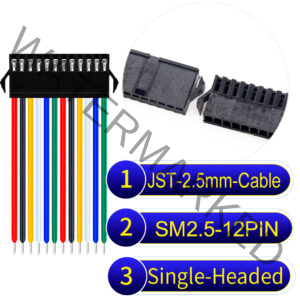 JST 2.5mm SM2.54 12Pin Single-Headed Cable