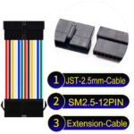 JST 2.5mm SM2.54 12Pin Male Female Extension Cable