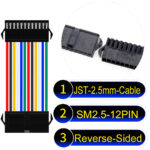 JST 2.5mm SM2.54 12Pin Reverse-Side-Head Cable