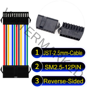 JST 2.5mm SM2.54 12Pin Reverse-Side-Head Cable