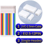 JVC 2.5mm 12-Pin Single-Headed 22AWG PVC Cable