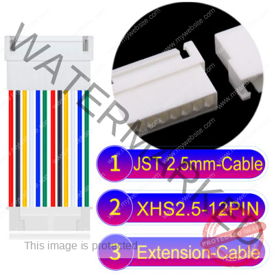 JST XHS2.5 with Belt Lock 12Pin Male Female Extension Cable