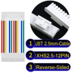 JST XHS2.5 with Belt Lock 12Pin Reverse-Side-Head Cable