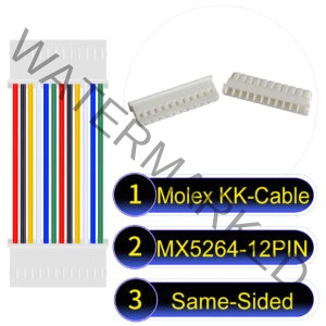 Molex KK 2.54mm MX5264 12Pin Same-Side-Head Cable