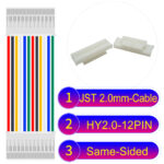 JST HY2.0mm 12-Pin Same-Side-Head 22AWG PVC Cable