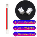 JST GH1.25mm 2-Pin Reverse-Side-Head 28AWG PVC Cable