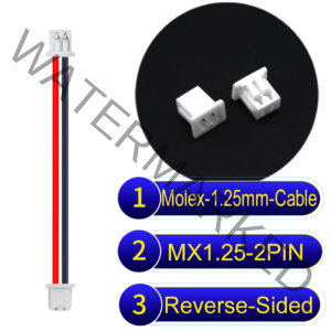 Molex MX1.25mm Picoblade 2-Pin Reverse-Side-Head 28AWG UL1571 Cable